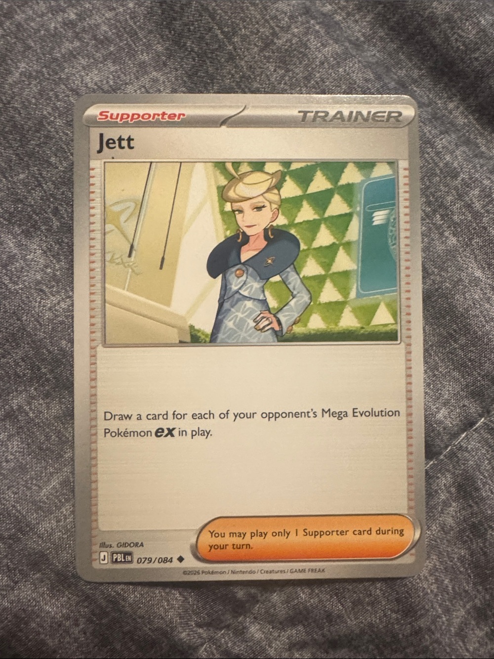 Jett Pokemon Supporter Trainer Card